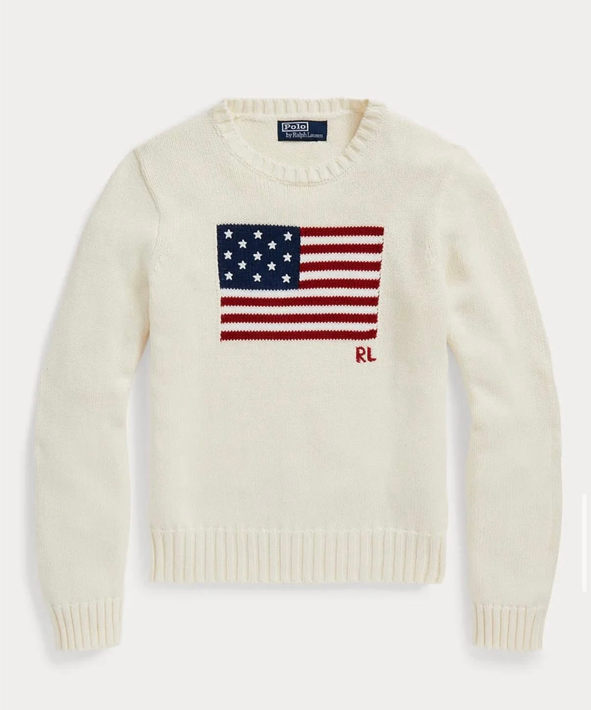 RL White Flag Sweatshirt