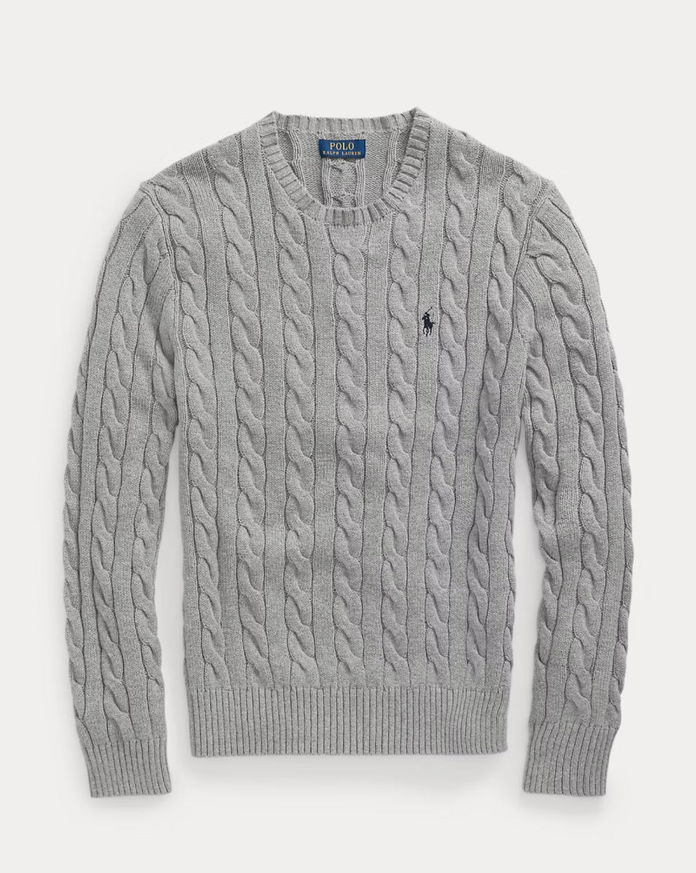 RL Grey Cable Knit Sweater