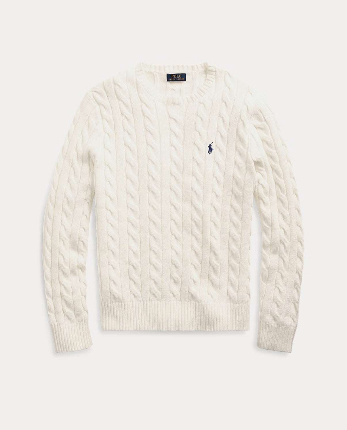 RL white Cable Knit Sweater